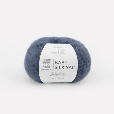 BABY SILK YAK -  szaro-niebieski