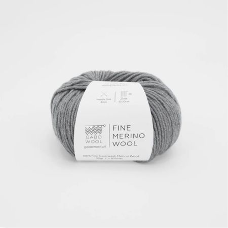 FINE MERINO WOOL - jasny szary