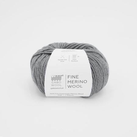 FINE MERINO WOOL - jasny szary
