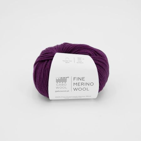 FINE MERINO WOOL - śliwkowy